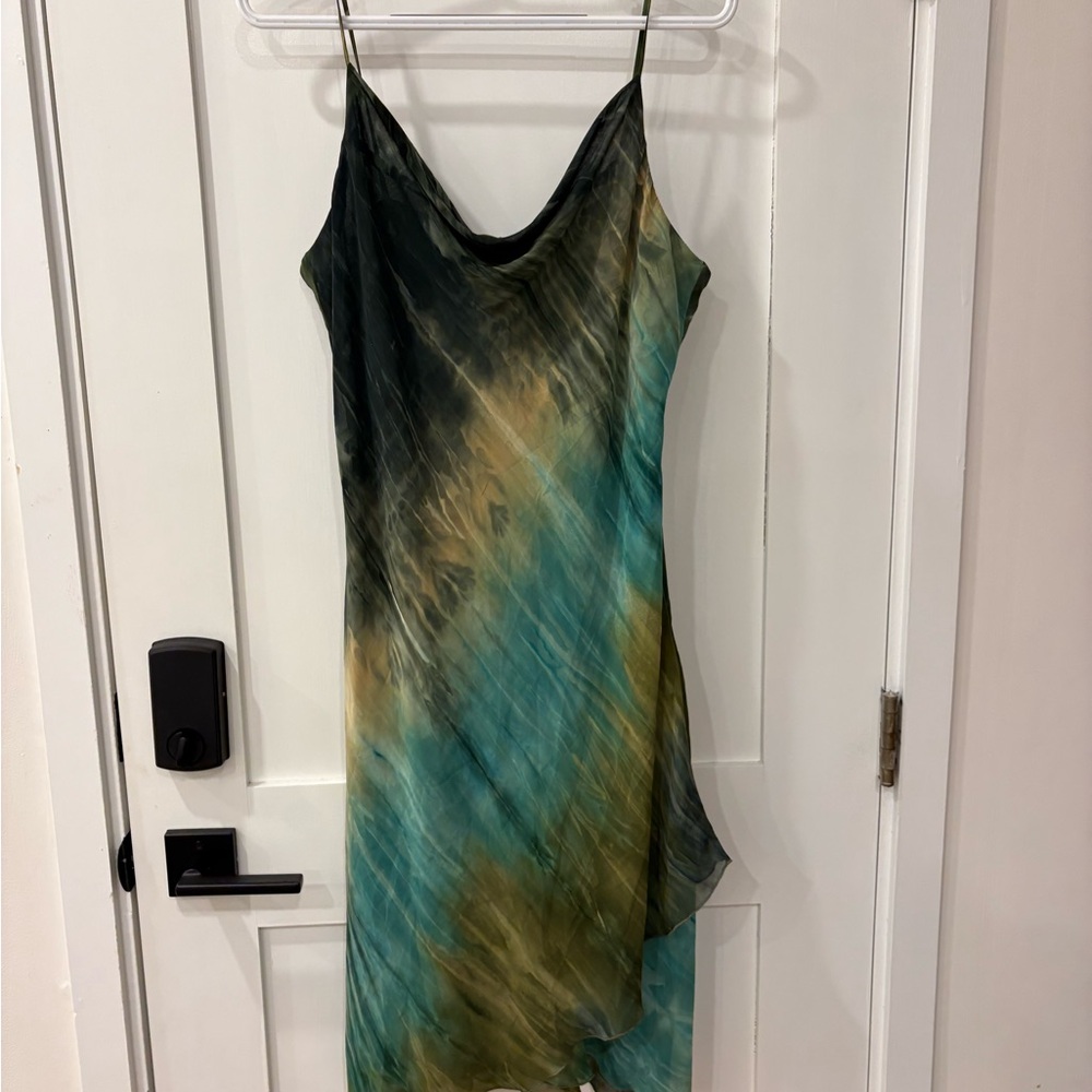 Y2K cowl neck midi dress